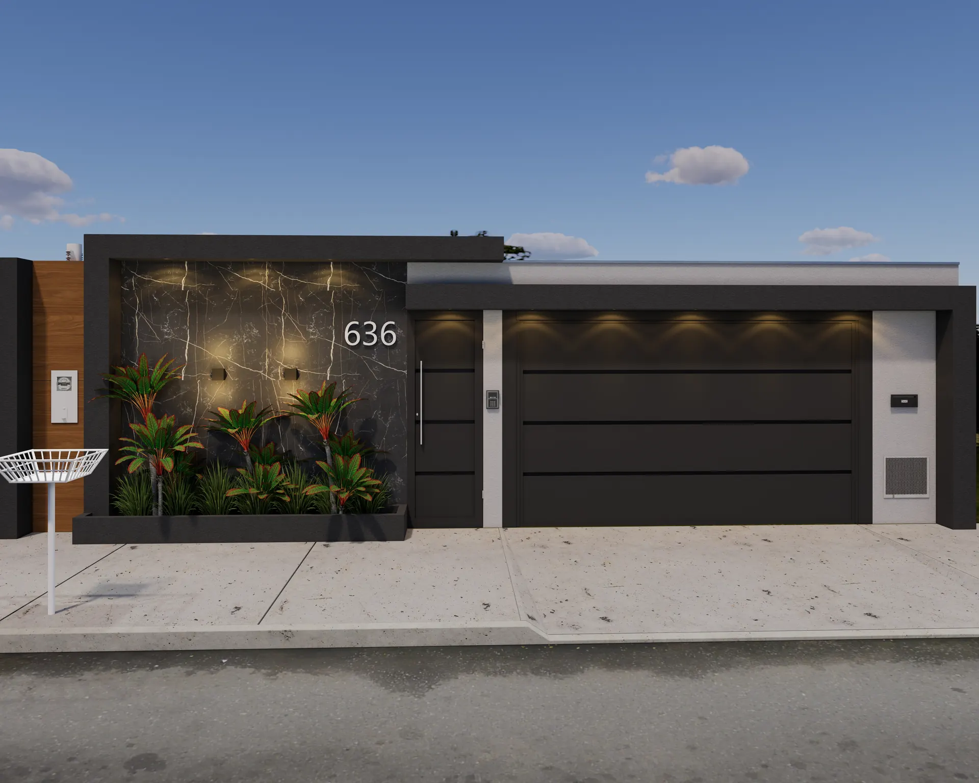 Fachada moderna projetada por Hellen Taciani